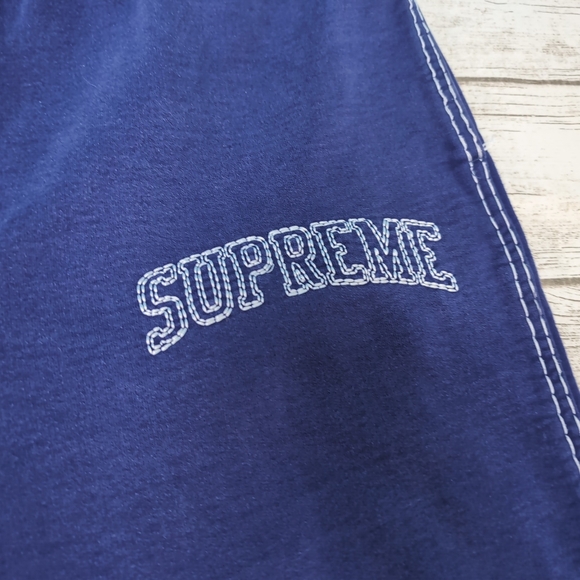 Supreme Big Stitch Sweatpants Blue Y2K Style Size XL - Picture 3 of 10